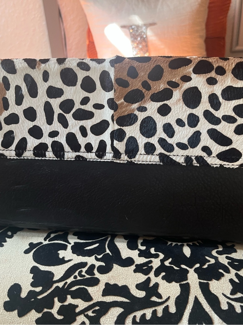 Clare V. Genuine Pony Hair & Leather Leopard Print Tote w/ Removable Strap - Picture 8 of 8